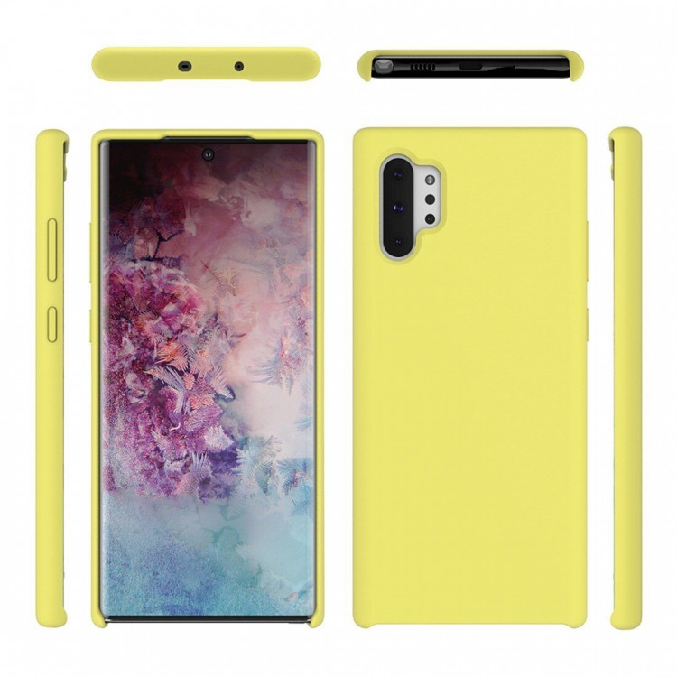 Силиконовый чехол Mobile Shell для Samsung Galaxy Note 10+ (Plus) (желтый)