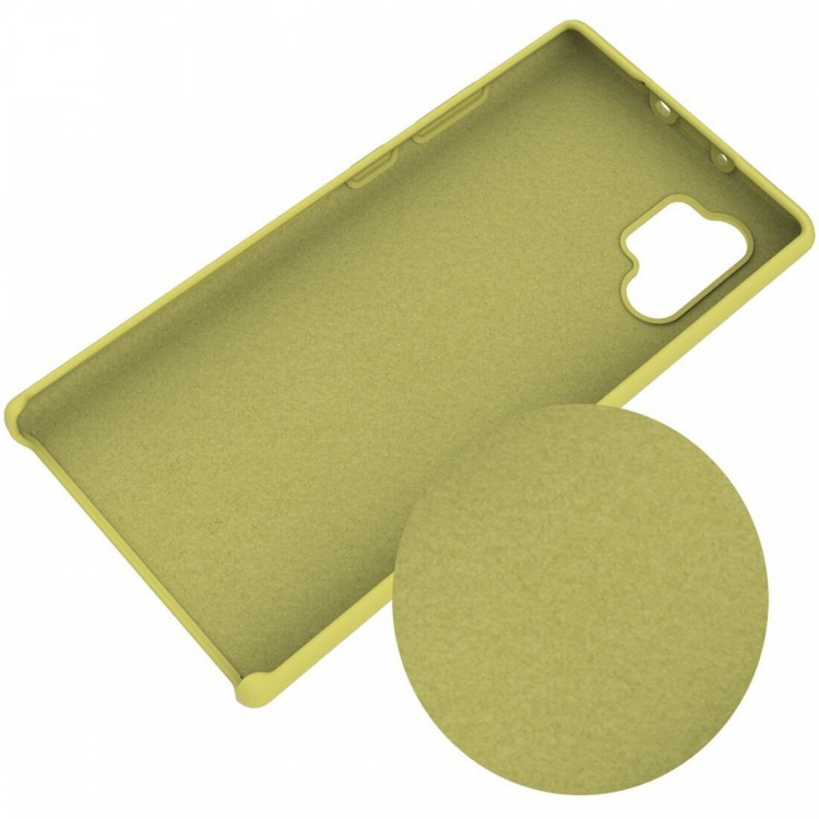 Силиконовый чехол Mobile Shell для Samsung Galaxy Note 10+ (Plus) (желтый)