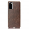 Кожаная накладка-чехол для Samsung Galaxy S20 FE (коричневый)