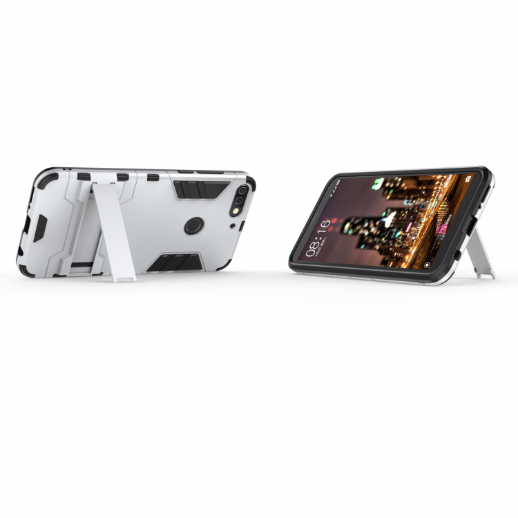 Чехол Duty Armor для Huawei Honor 7C Pro / Enjoy 8 (серебряный)