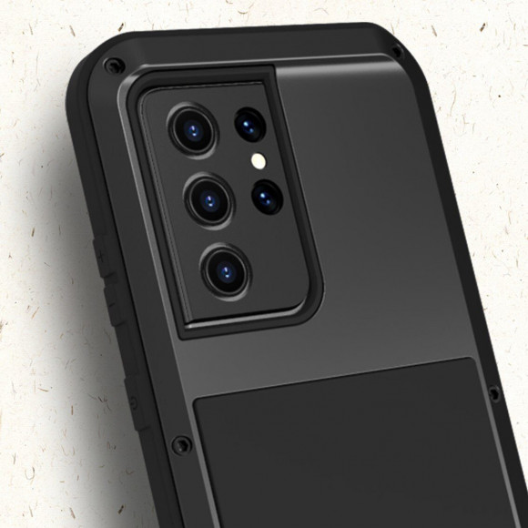 Гибридный чехол LOVE MEI для Samsung Galaxy S21 Ultra (серебряный)