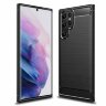 Чехол-накладка Carbon Fibre для Samsung Galaxy S22 Ultra (черный)