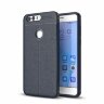 Чехол-накладка Litchi Grain для Huawei Honor 8 (темно-синий)