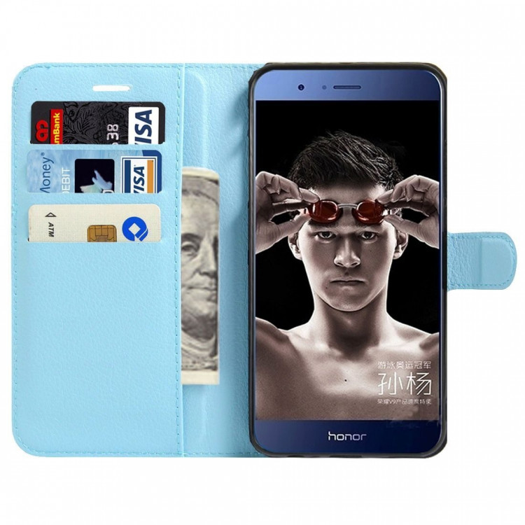 Чехлы на Huawei | с визитницей Huawei Honor 8 Pro (голубой)