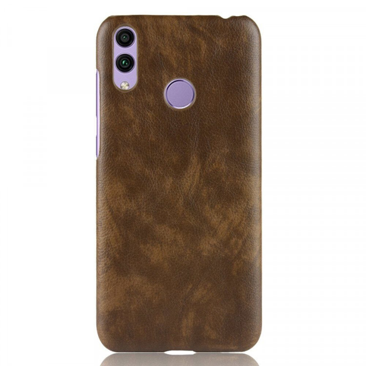 Чехол Litchi Texture для Huawei Honor 8C (коричневый)
