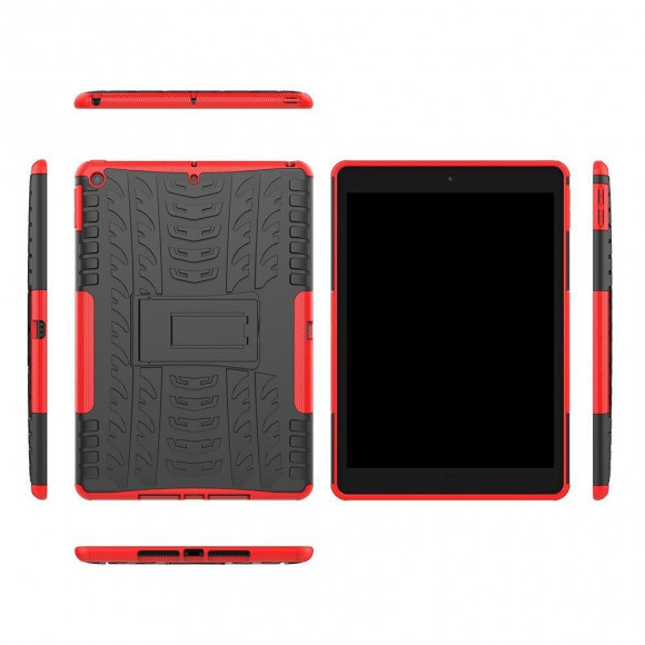 Чехол Hybrid Armor для Apple iPad 10.2 (черный + красный)