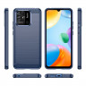 Чехол-накладка Carbon Fibre для Xiaomi Redmi 10C (темно-синий)