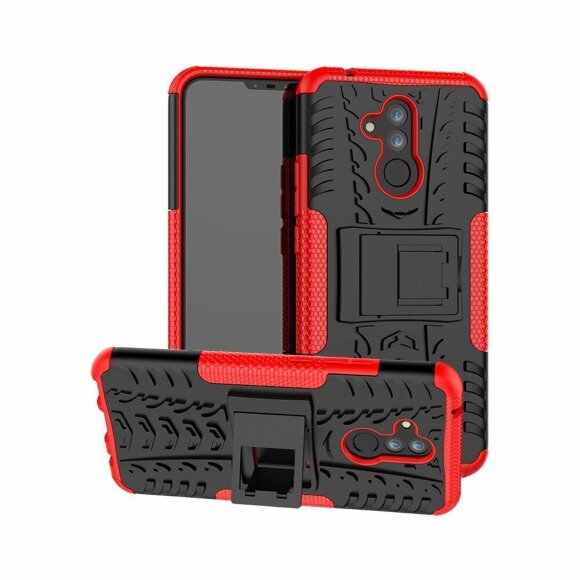 Чехол Hybrid Armor для Huawei Mate 20 Lite (черный + красный)