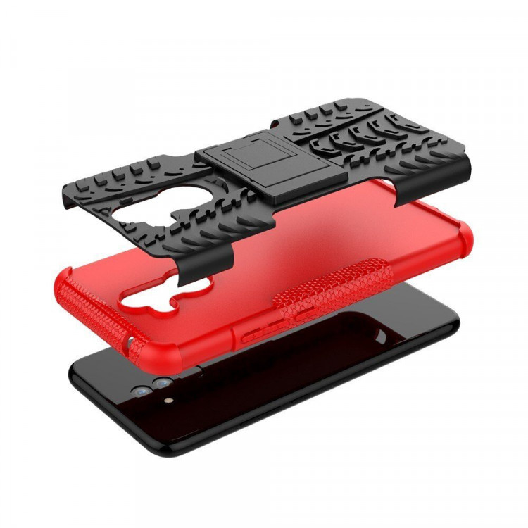 Чехол Hybrid Armor для Huawei Mate 20 Lite (черный + красный)