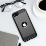 Чехол-накладка Carbon Fibre для iPhone SE (2020) / iPhone SE (2022) (черный)