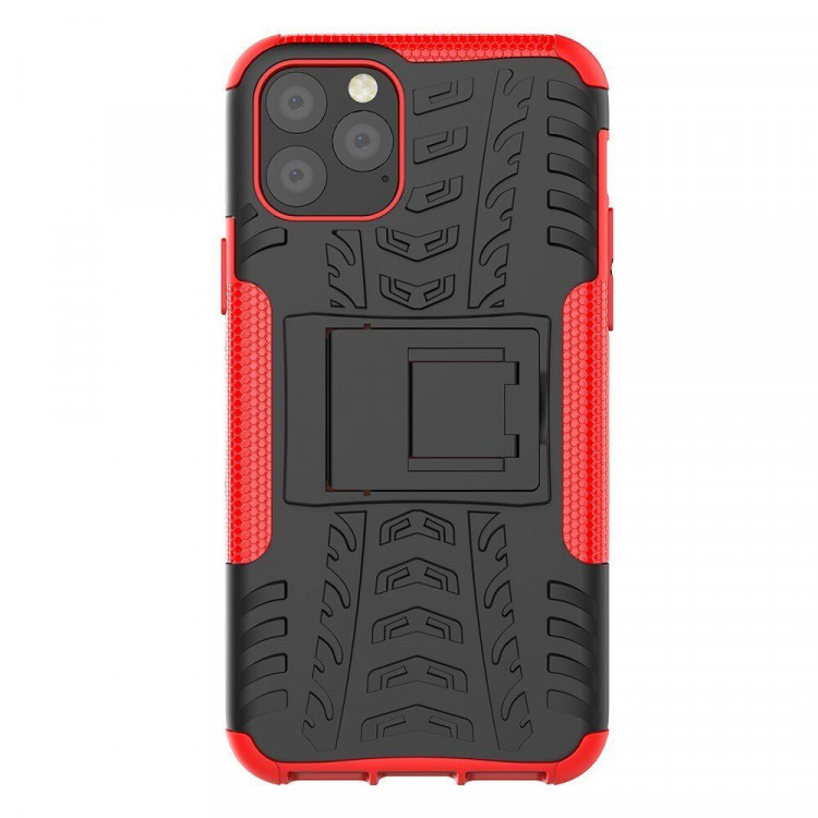 Чехол Hybrid Armor для iPhone 11 Pro (черный + красный)