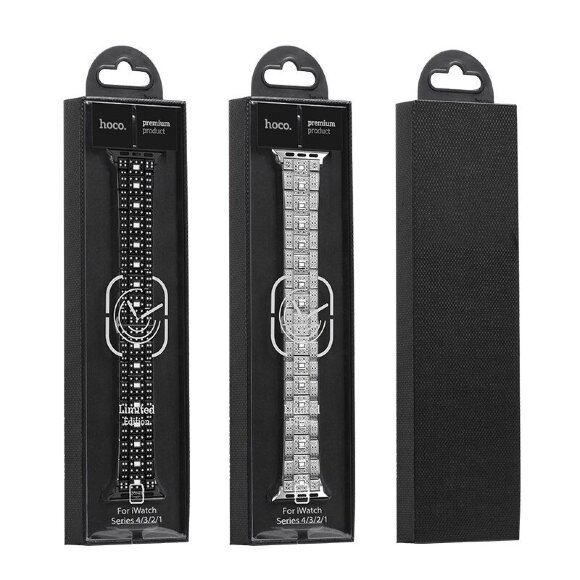 Браслет HOCO Starlight для Apple Watch - Series 5 / 4 / 3 / 2 / 1 (40 - 38мм) (черный)