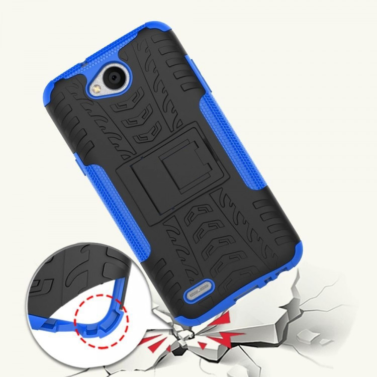 Чехол Hybrid Armor для LG X Power 2 M320 (черный + голубой)