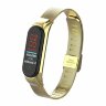 Сетчатый браслет с застежкой для Xiaomi Mi Band 4 (золотой)