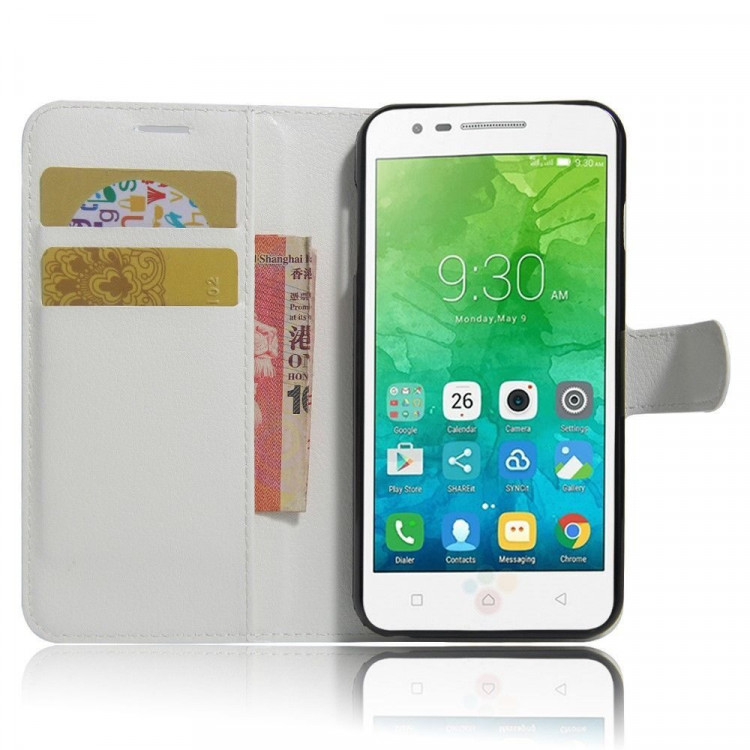 Чехол с визитницей для Lenovo Vibe C2 (белый)