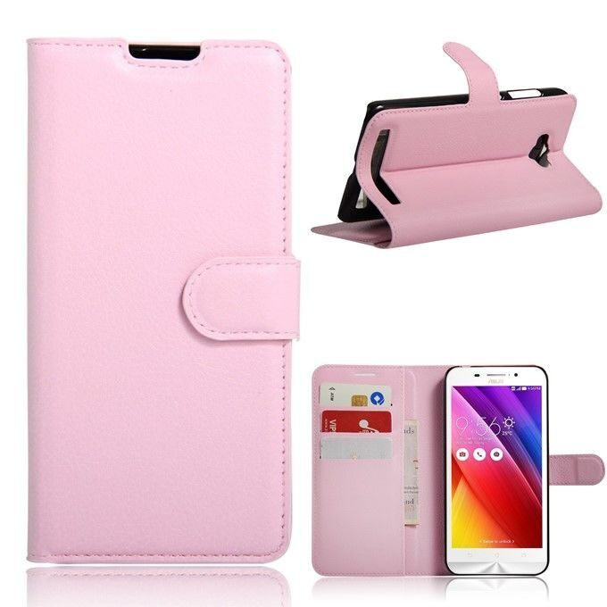 Чехол с визитницей для Asus Zenfone Max (ZC550KL) (розовый)