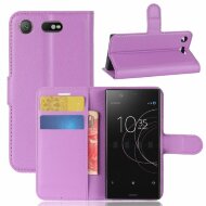 Чехол с визитницей для Sony Xperia XZ1 Compact (фиолетовый)