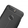 Чехол-накладка Litchi Grain для OnePlus 5T (черный)