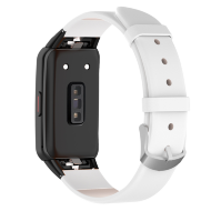 Кожаный ремешок для Huawei Band 6 / Honor Band 6 (белый) Кожаный ремешок для Huawei Band 6 / Honor Band 6 (белый)
