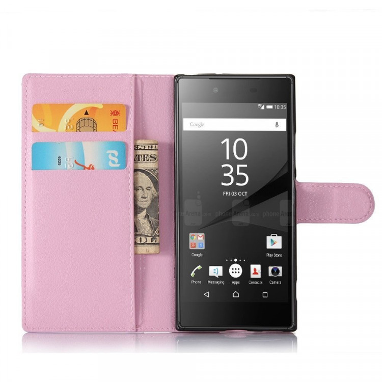 Чехол с визитницей для Sony Xperia XA1 (розовый)