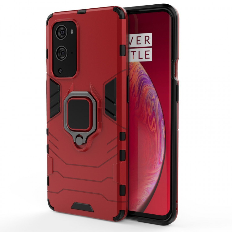 Чехол Armor Ring Holder для OnePlus 9 Pro (красный)