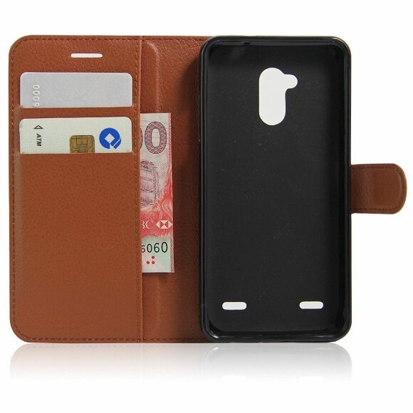 Чехол с визитницей для ZTE Blade V7 Lite (коричневый) Чехол с визитницей для ZTE Blade V7 Lite (коричневый)