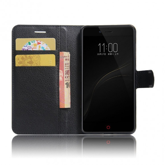 Чехлы с визитницей для ZTE Nubia Z11 Mini S (черный) Чехлы с визитницей для ZTE Nubia Z11 Mini S (черный)