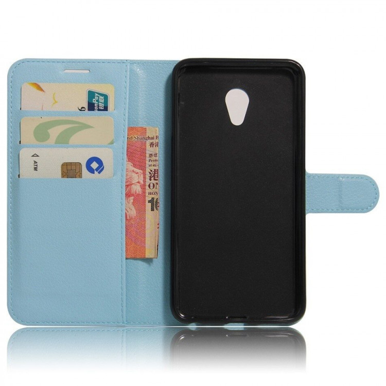 Чехол с визитницей для Meizu MX5 (голубой)