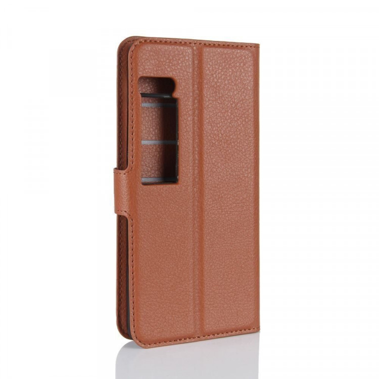 Чехол с визитницей для Meizu Pro 7 (коричневый)