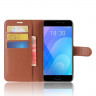 Чехол с визитницей для Meizu M6 Note (коричневый)