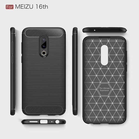 Чехол-накладка Carbon Fibre для Meizu 16th (M882H) (красный) Чехол-накладка Carbon Fibre для Meizu 16th (M882H) (красный)