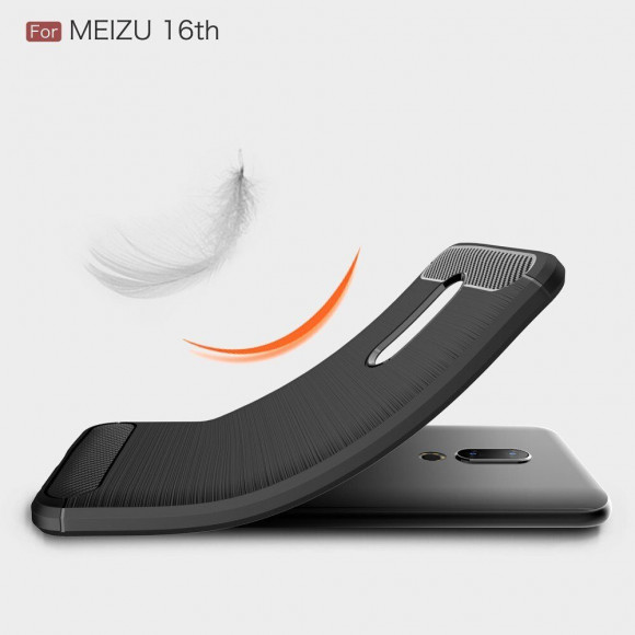 Чехол-накладка Carbon Fibre для Meizu 16th (M882H) (красный) Чехол-накладка Carbon Fibre для Meizu 16th (M882H) (красный)