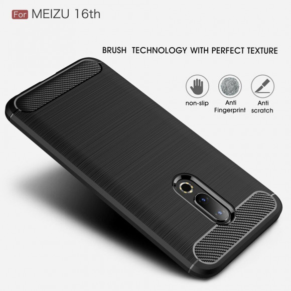 Чехол-накладка Carbon Fibre для Meizu 16th (M882H) (красный) Чехол-накладка Carbon Fibre для Meizu 16th (M882H) (красный)