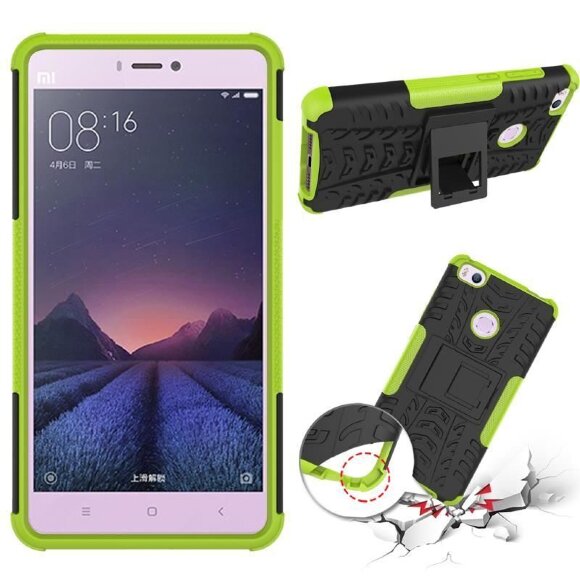 Чехол Hybrid Armor для Xiaomi Mi4s (черный + зеленый) Чехол Hybrid Armor для Xiaomi Mi4s (черный + зеленый)