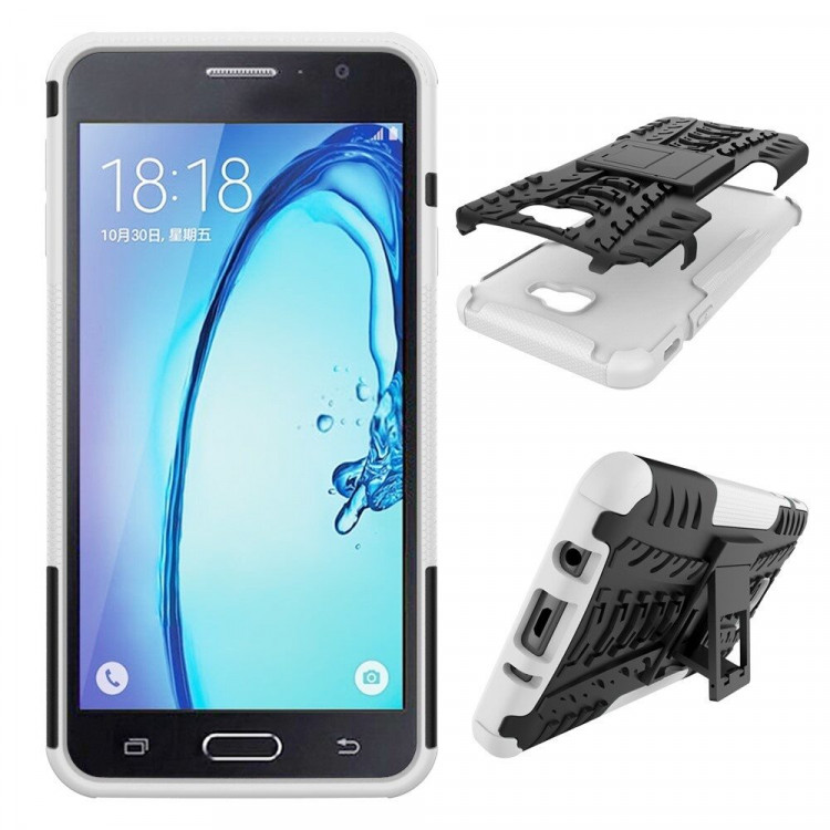 Чехол Hybrid Armor для Samsung Galaxy J7 Prime SM-G610F/DS (черный + белый) (On7 2016 SM-G6100)