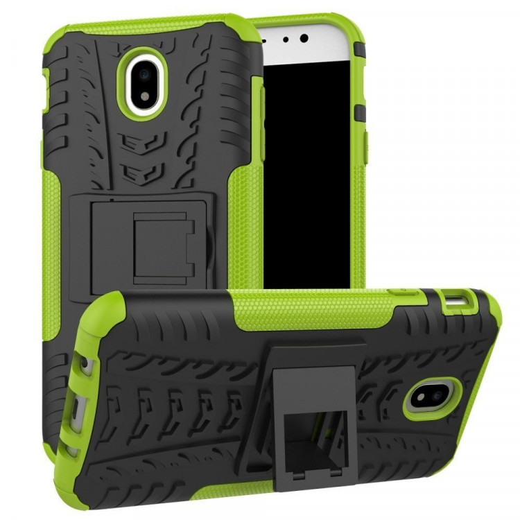 Чехол Hybrid Armor для Samsung Galaxy J7 2017 (черный + зеленый)