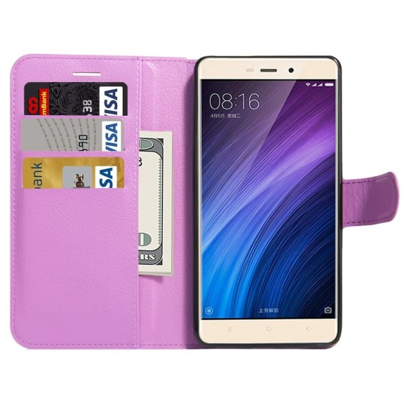 Чехол с визитницей для Xiaomi Redmi 4 / 4 Pro / 4 Prime (фиолетовый) Чехол с визитницей для Xiaomi Redmi 4 / 4 Pro / 4 Prime (фиолетовый)