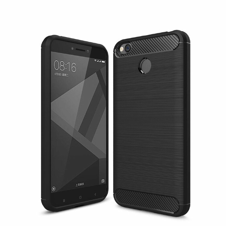 Чехол-накладка Carbon Fibre для Xiaomi Redmi 4X (черный)