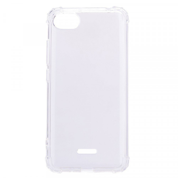Силиконовый чехол с усиленными бортиками для Xiaomi Redmi 6A (прозрачный)