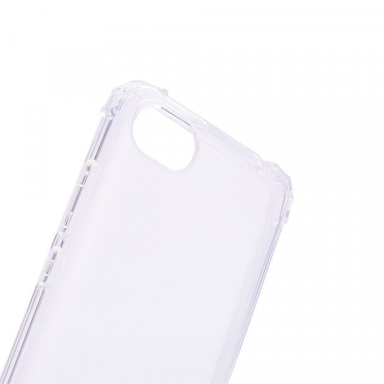 Силиконовый чехол с усиленными бортиками для Xiaomi Redmi 6A (прозрачный)