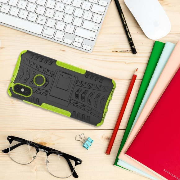 Чехол Hybrid Armor для Xiaomi Mi 6X / Xiaomi Mi A2 (черный + зеленый) Чехол Hybrid Armor для Xiaomi Mi 6X / Xiaomi Mi A2 (черный + зеленый)