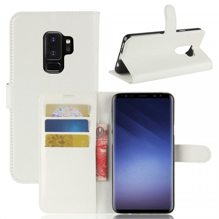 Чехол с визитницей для Samsung Galaxy S9+ (белый)
