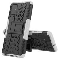 Чехол Hybrid Armor для Samsung Galaxy A71 (черный + белый)