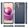 Чехол-накладка Carbon Fibre для Xiaomi Redmi Note 10 / Redmi Note 10S / Poco M5S (темно-синий)