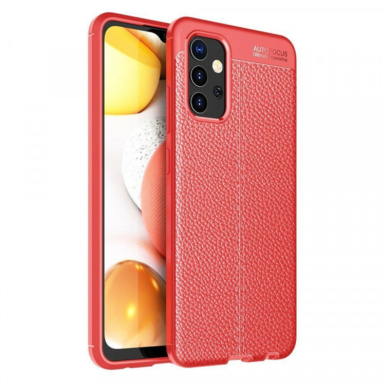 Чехол-накладка Litchi Grain для Samsung Galaxy A32 SM-A325F (красный)