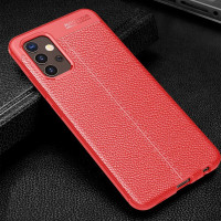 Чехол-накладка Litchi Grain для Samsung Galaxy A32 SM-A325F (красный)