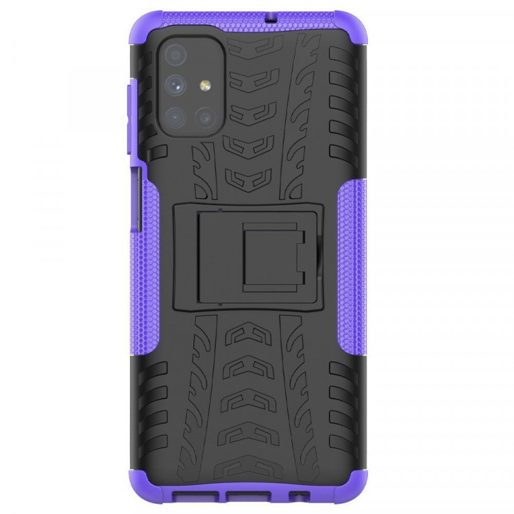 Чехол Hybrid Armor для Samsung Galaxy M51 (черный + фиолетовый)