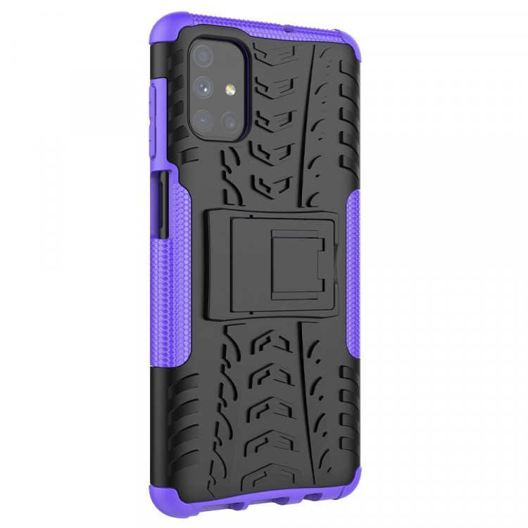 Чехол Hybrid Armor для Samsung Galaxy M51 (черный + фиолетовый)