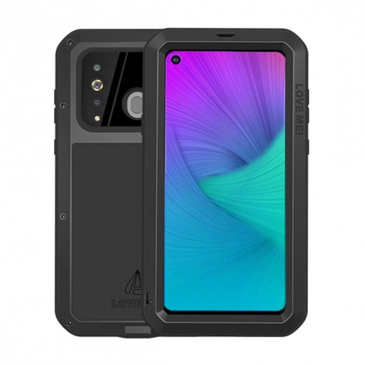 Гибридный чехол LOVE MEI для Samsung Galaxy A8s (черный)