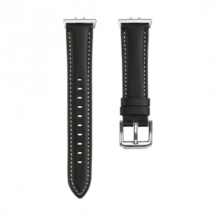 Кожаный ремешок для Samsung Galaxy Fit 3 SM-R390 (черный)